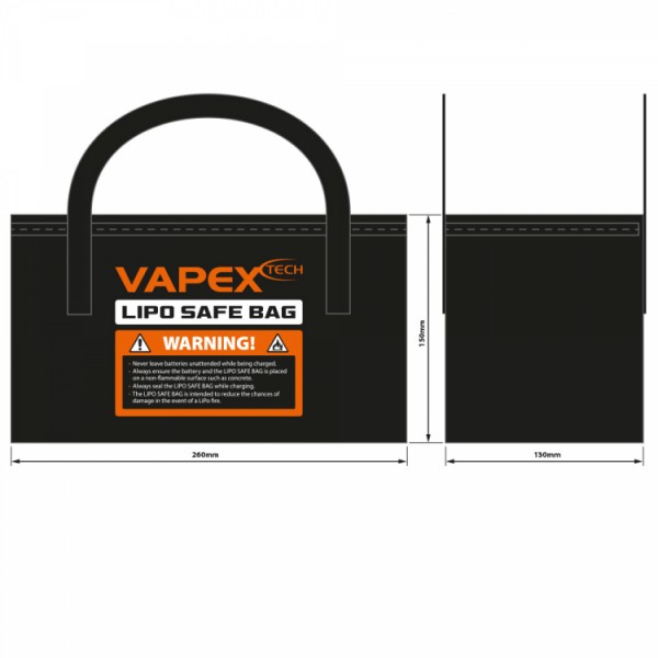 Sac de charge batterie LIPO 18.5x7.5x6cm VPLIPOBAGC - WORLD